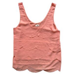 TOBI scalloped details peach lightweight tank women’s  top size small